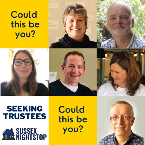 Images of the Sussex Nightstop Trustees with the question, could this be you?